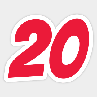 Kevin Magnussen 20 - Driver Number Sticker